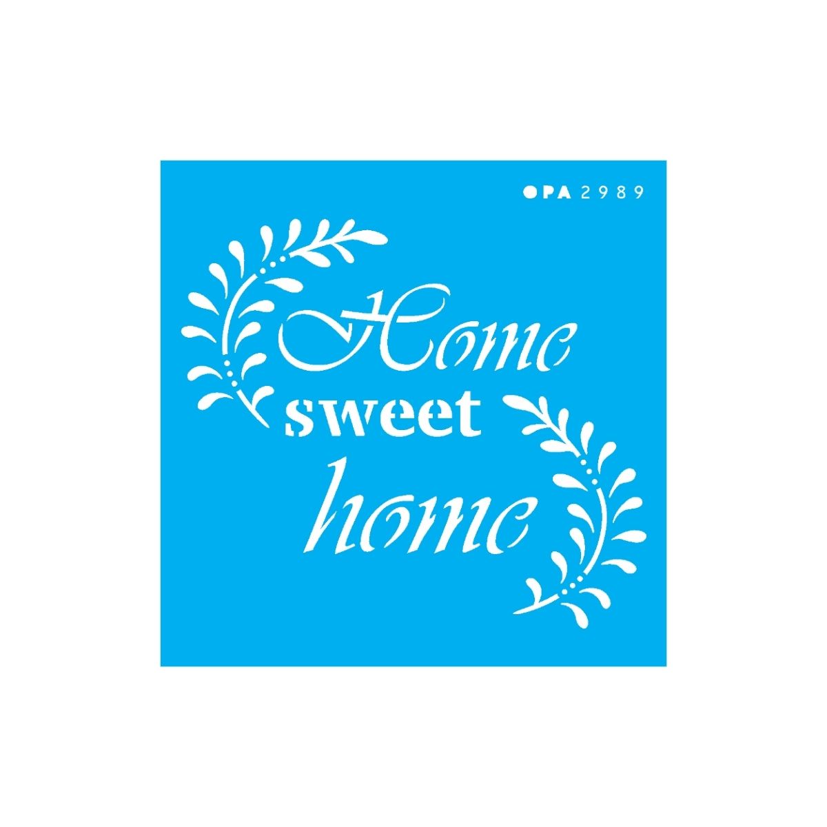 Stencil Opa 10x10cm Frase Home Sweet Home Opa2989