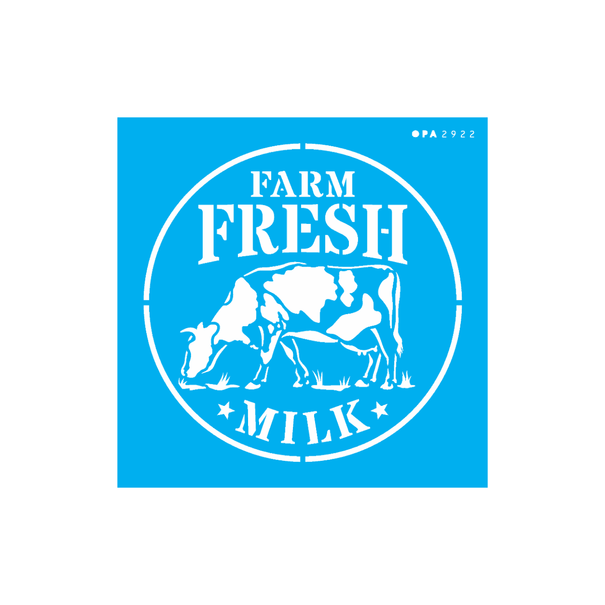 Stencil Opa 14x14cm FarmHouse Fresh Milk Opa2922