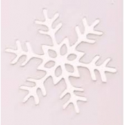Aplique em acrílico espelhado - Floco de Neve 02 - 7cm (5 unidades) - Natal