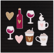 Kit de Ilustrações Coffee/Wine para Letterboard DCWV - 8 unidades