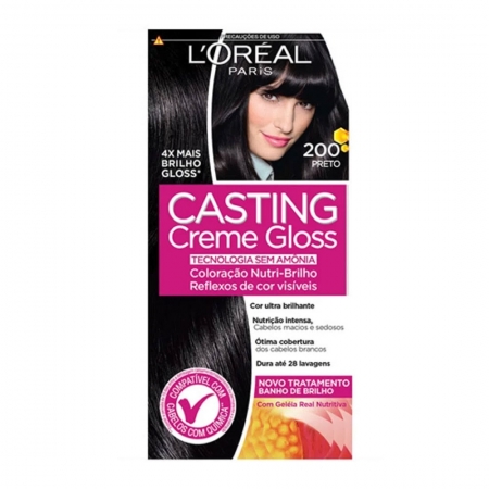 Coloração Casting Creme Gloss 200 Preto - L'Oréal