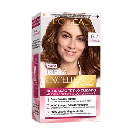 Coloração Imédia Excellence Creme 6.7 Chocolate Puro - L'Oréal