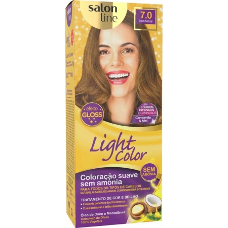 Coloração Light Color Efeito Gloss Louro Natural 7.0 - Salon Line