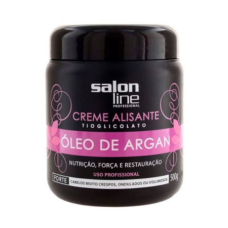 Creme Alisante Tioglicolato Óleo de Argan Forte 500g - Salon Line