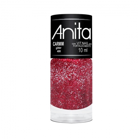 Esmalte Glitter Carmim 10ml - Anita