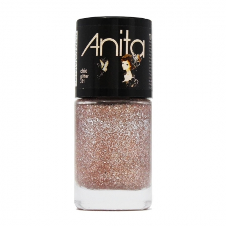 Esmalte Glitter Coleção 6 Tons de Nude Chic 10ml - Anita