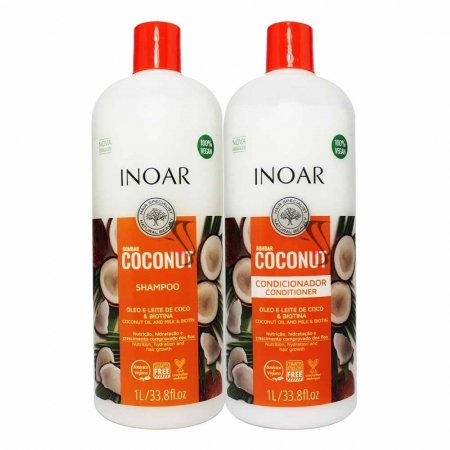 Kit Shampoo e Condicionador Bombar Coconut 1L - Inoar