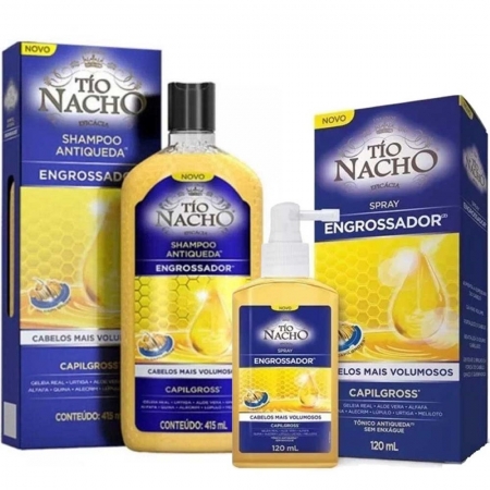 Kit Shampoo e Tônico Antiqueda Engrossador - Tío Nacho