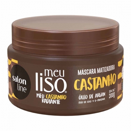 Máscara Matizadora Castanho Meu Liso 300g - Salon Line