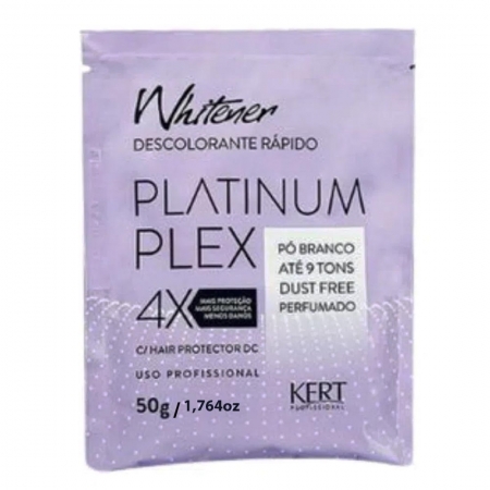 Pó Descolorante Whitener Platinum Plex 50g - Kert