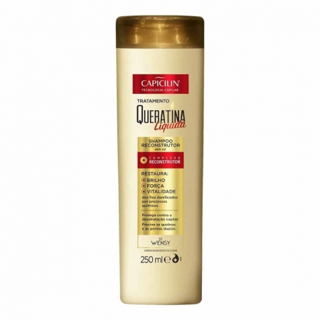 Shampoo Reconstrutor Queratina Líquida 250ml - Capicilin
