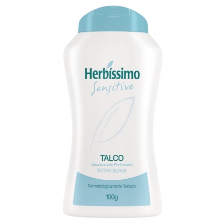 Talco Desodorante Perfumado Sensitive 100g - Herbíssimo