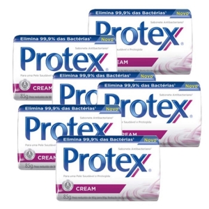 6 Sabonetes Protex Cream 85g cada - Protex