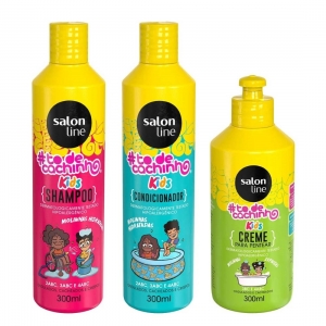 Kit Shampoo Condicionador e Creme para Pentear Legal é Hidratar Kids #TodeCachinho - Salon Line