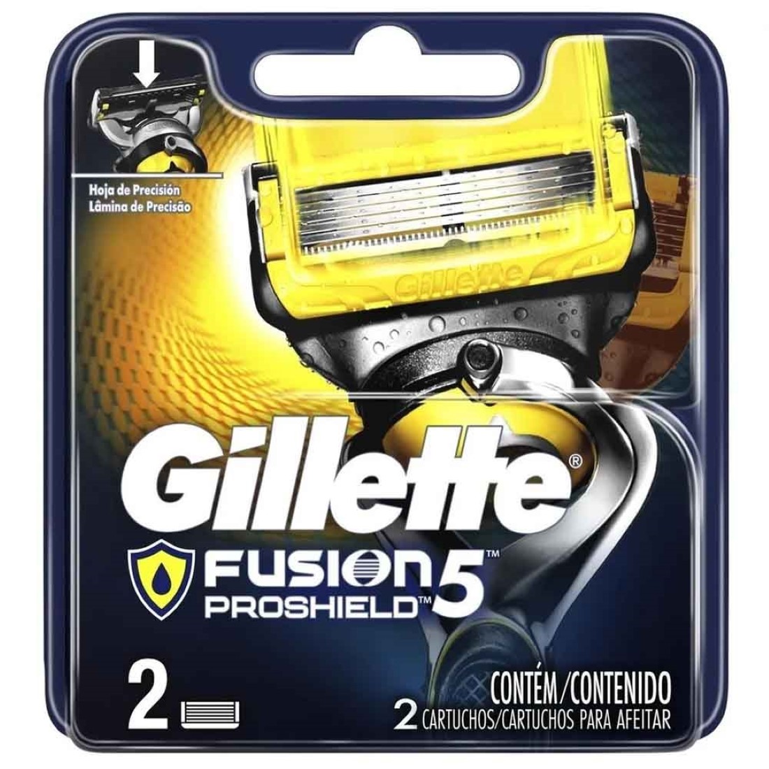 Carga Fusion5 Proshield com 2 Cartuchos - Gillette