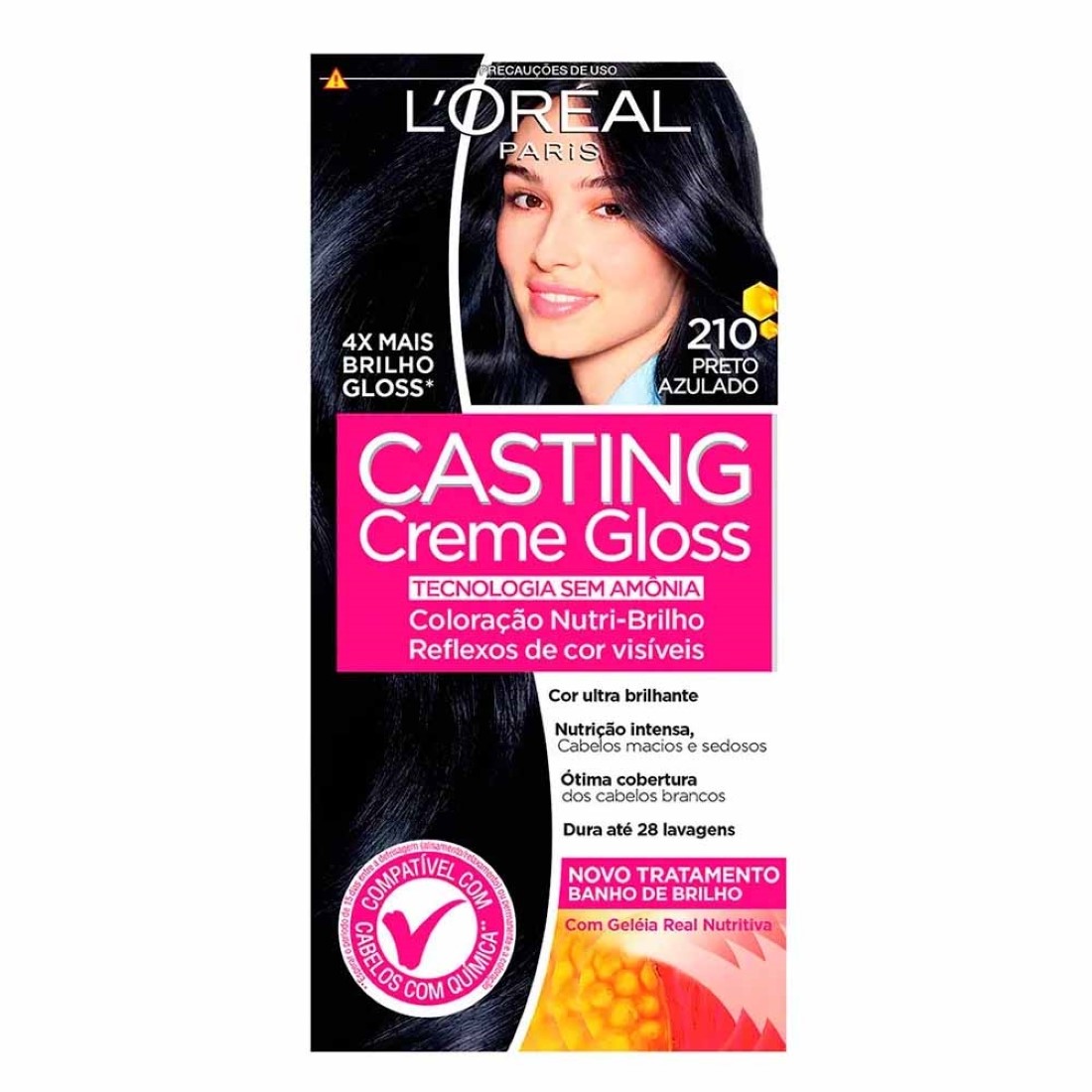 Coloração Casting Creme Gloss 210 Preto Azulado - L'Oréal