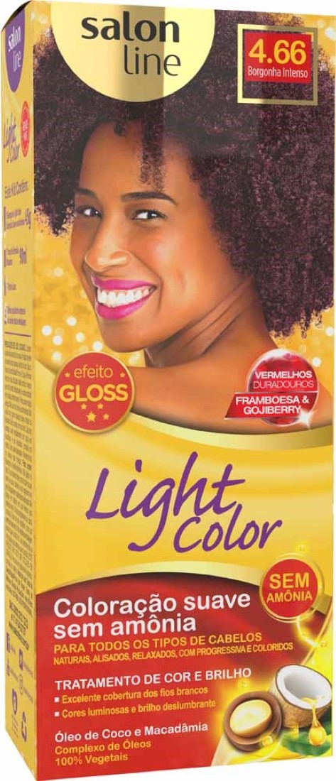 Coloração Light Color Efeito Gloss Borgonha Intenso 4.66 - Salon Line