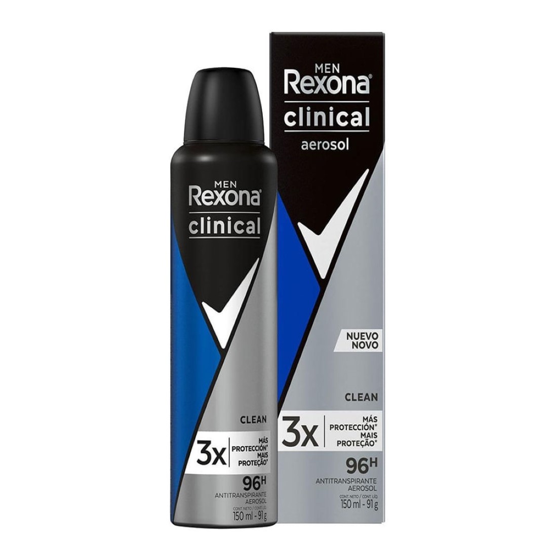 Desodorante Aerosol Clinical Men Clean 150ml - Rexona