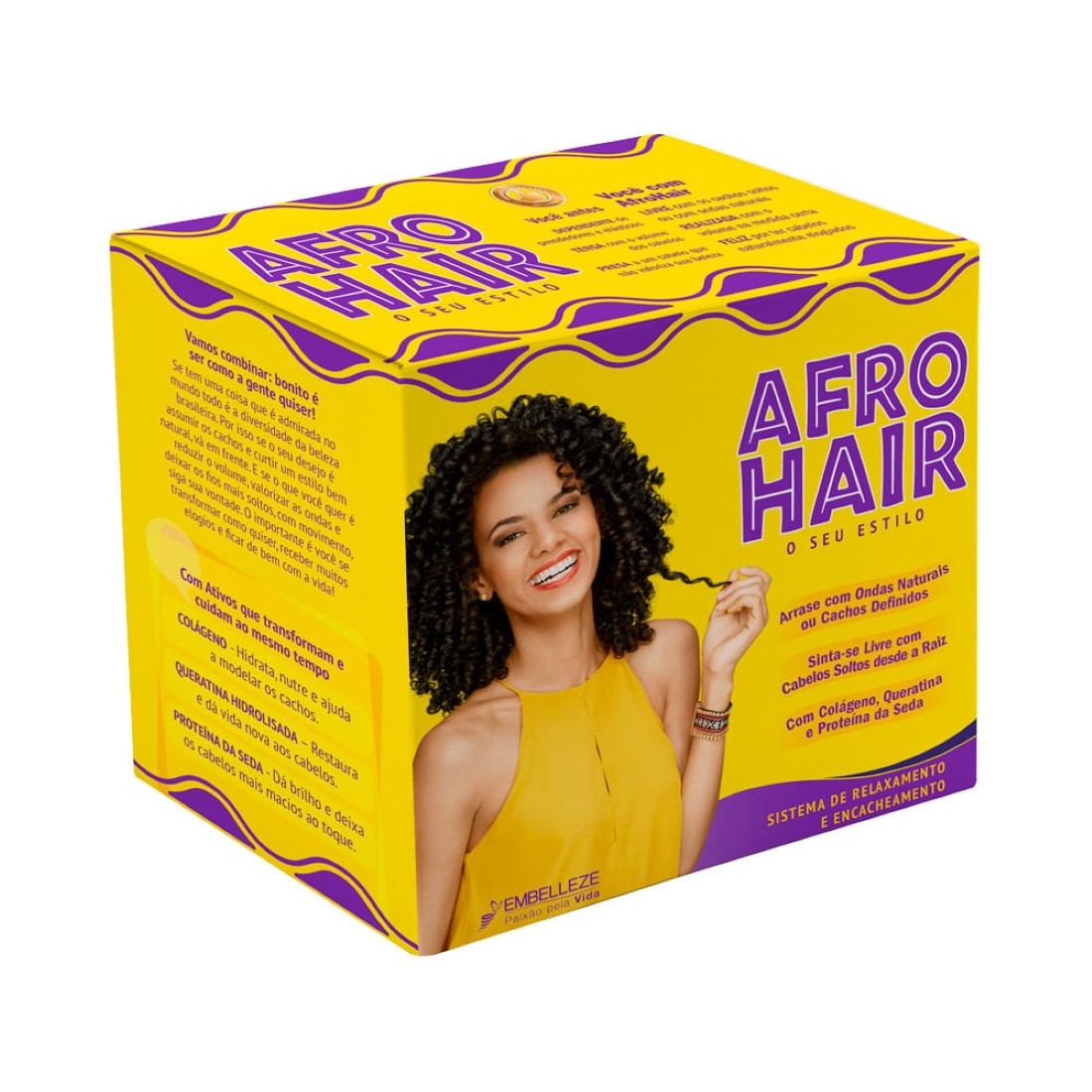 Kit Afro Hair Sistema de Relaxamento e Encacheamento - Embelleze