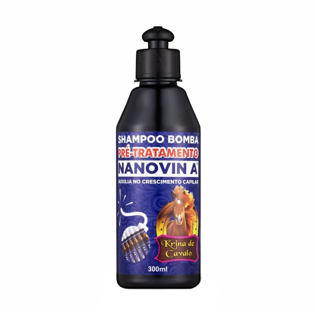 Shampoo Bomba Pré-Tratamento Nanovin A 300ml - krina de Cavalo
