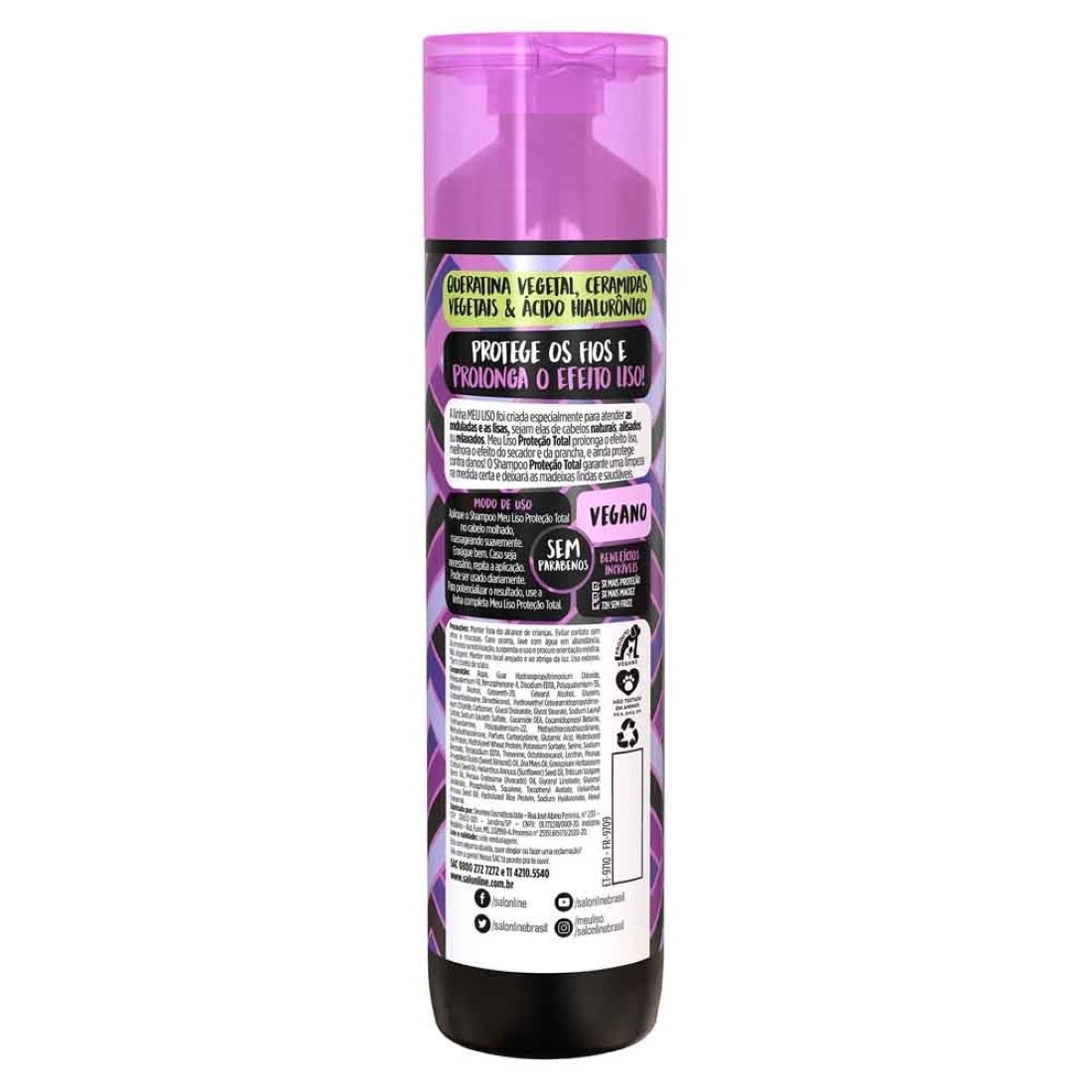 Shampoo Proteção Total Meu Liso 300ml - Salon Line