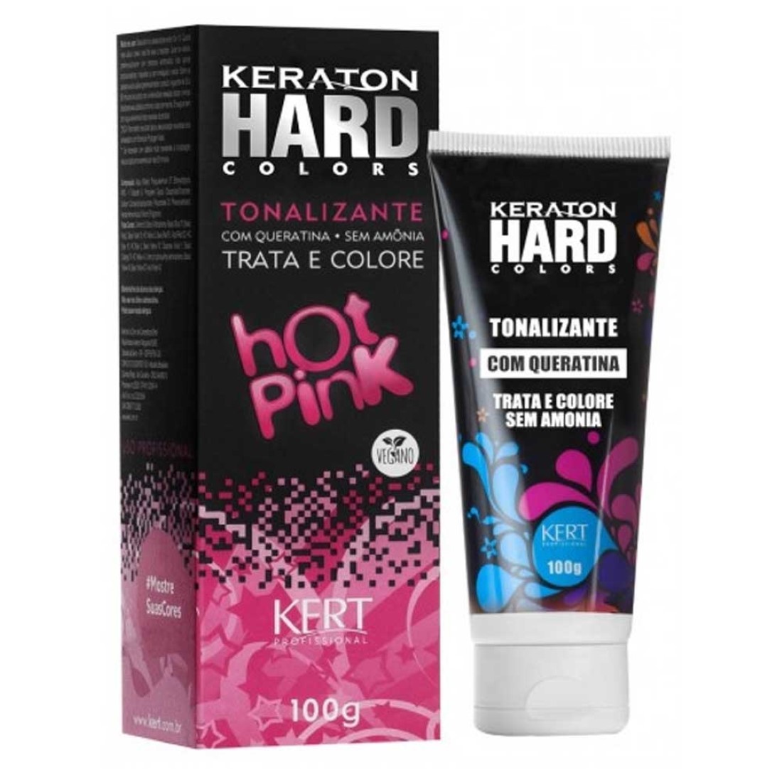 Tonalizante sem Amônia Keraton Hard Colors Hot Pink 100g - Kert