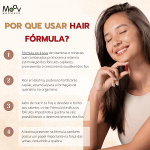 3 Hair Fórmula Vitamina Antiqueda Crescimento Saúde Cabelos