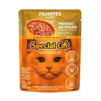 Kit com 10 Sachês + 2 de brinde Special Cat Filhote  Sabor Frango ao Molho