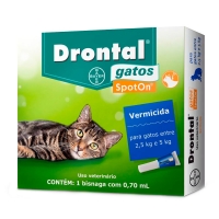 Vermicida para Gatos Drontal Spoton 2,5-5 kg