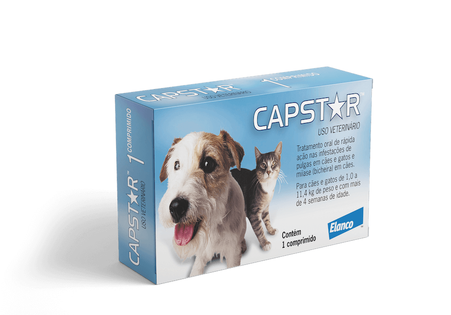Capstar - AntiPulgas para Cães e Gatos - 1 comprimido - 11,4mg