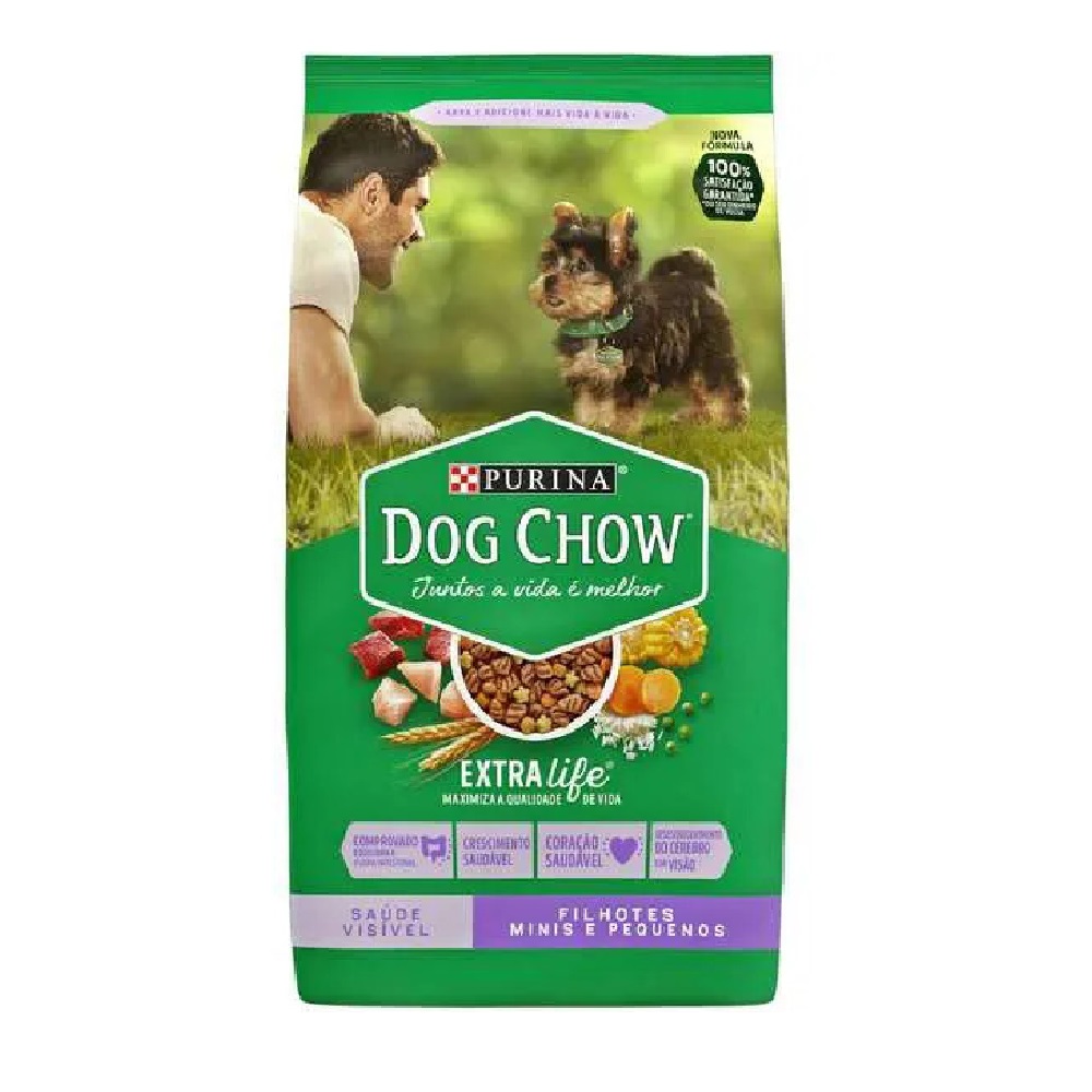 Ração Dog Chow para Cães Filhotes Minis e Pequenos 3 kg