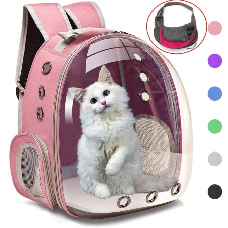 Bolsa Transporte para Pet Cães e Gatos respirável mochila viagem
