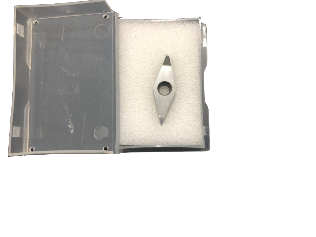 Pastilha inserto de metal duro com diamante policristalino PCD polido para torneamento e diamantacao de rodas de aluminio VCGT160408