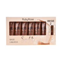 Base Líquida Soft Matte Bege 2 C/ 6 Unidades - Ruby Rose (HB8050-B2)