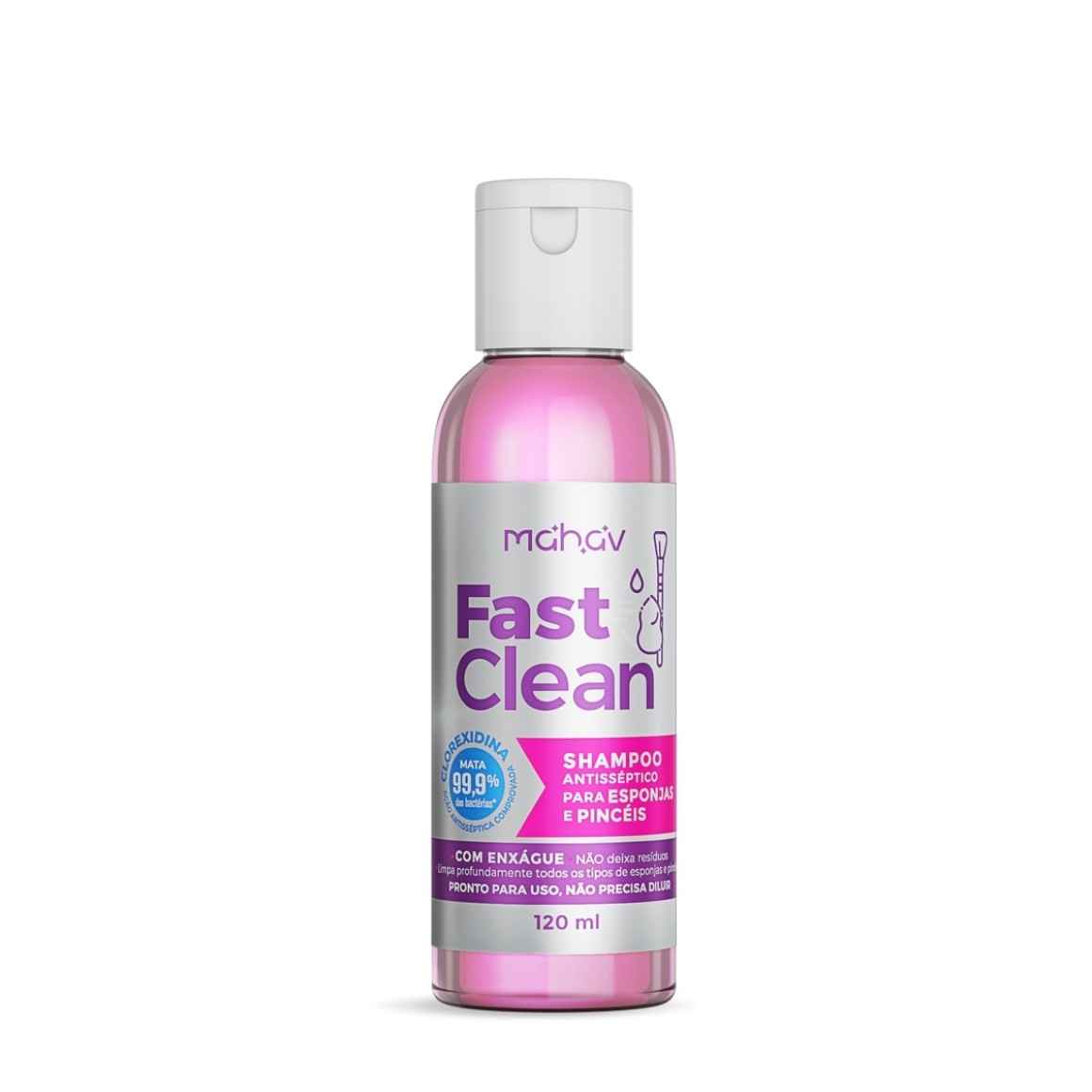 Fast Clean! Shampoo Antisséptico Para Esponjas e Pincéis - Mahav (SHE-MV)