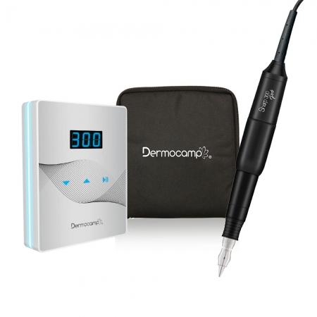 Conjunto Controle De Velocidade Slim Pratacom  Dermógrafo Sharp 300 Pró Preto Dermocamp