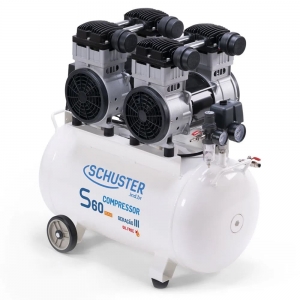 Compressor De Ar Para 03 Consultórios S60 Max 51 Litros  220 Volts Geração III  Schuster