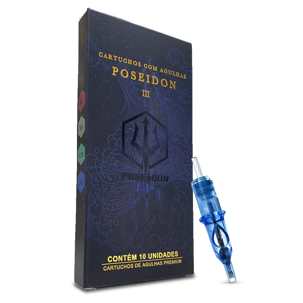 Cartuchos Premium Poseidon Para Tatuagem 09 MG 1009 Cx C/10