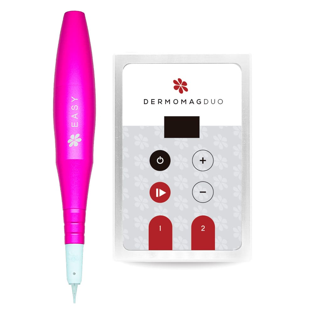 Dermografo Dermomag Pen Easy Pink Fonte Duo Para Micropigmentacao