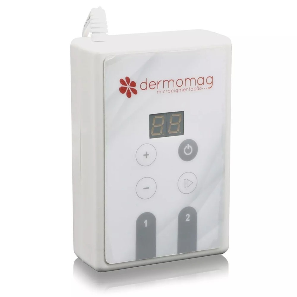 Dermógrafo Dermomag Pen Easy Preto - Fonte Duo Para Micropigmentação
