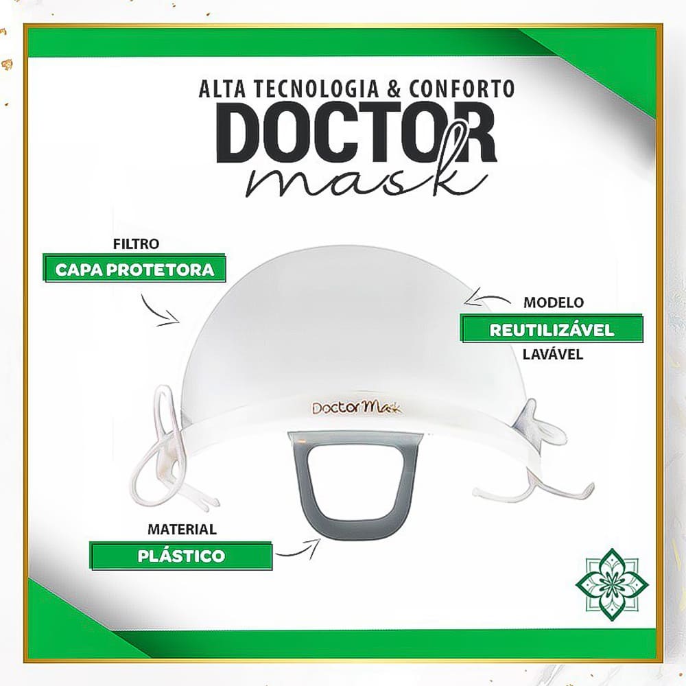 Máscara Protetora Doctor Mask Antiembaçante Caixa Com 10 Unidades