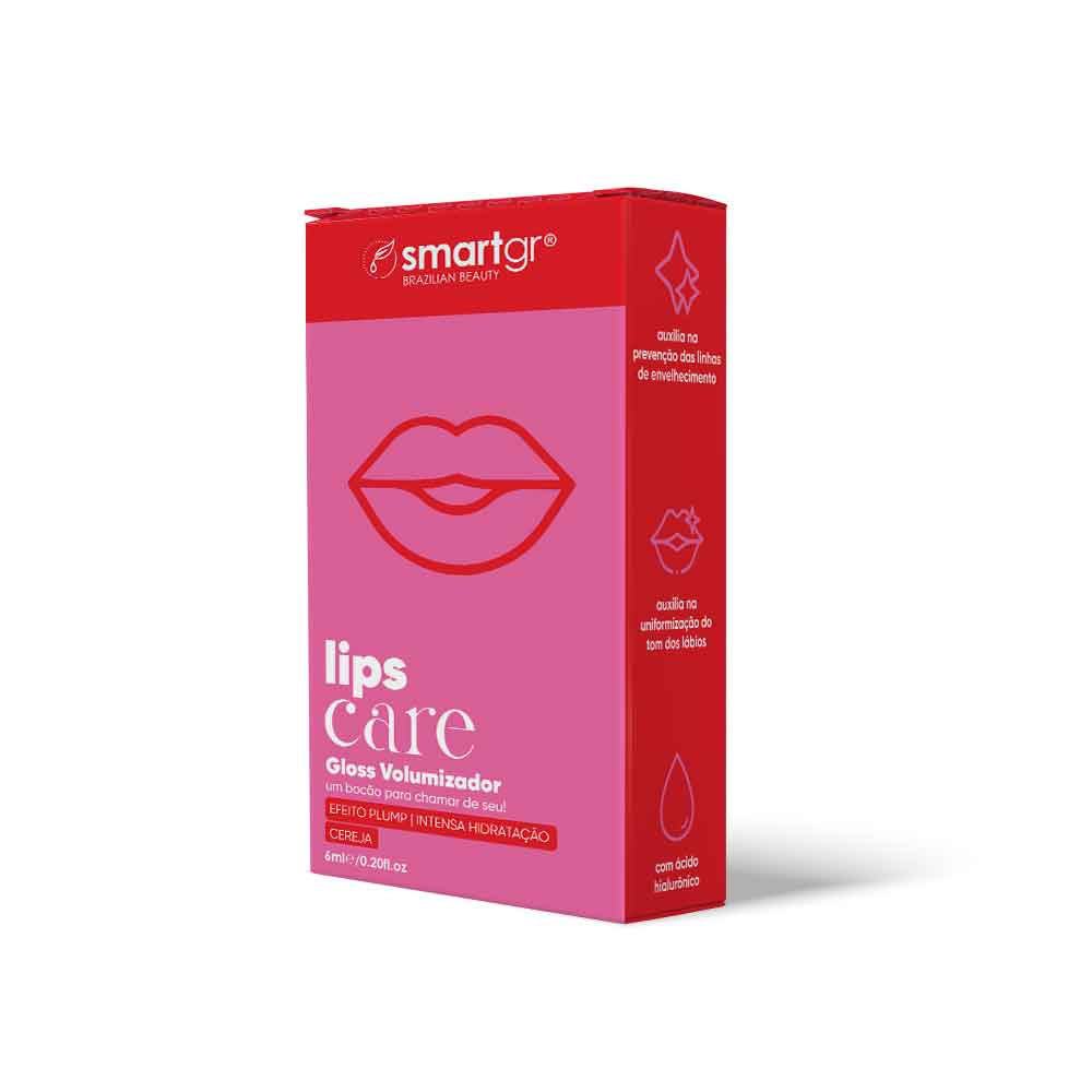 Smart Kit Lips Care Sérum Labial + Gloss Volumizador Cereja + Esfoliante Labial Cereja - Smart Gr