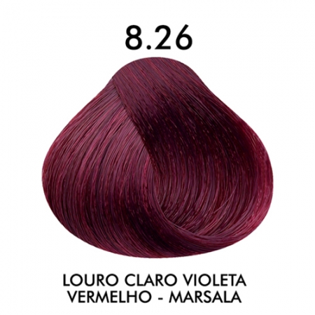 Coloração CKamura Louro Claro Violeta Vermelho - Marsala 8.26 50g