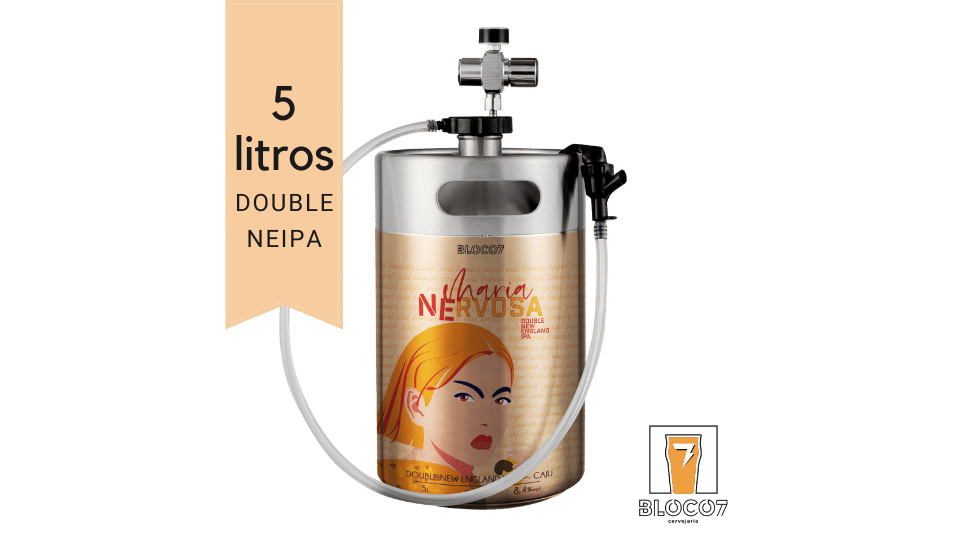 Chope Double NEIPA - Maria NErvosa, Barril 5 Litros Retornável