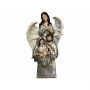 Presépio Sagrada Família 37,0 cm, com anjo, resina, importada