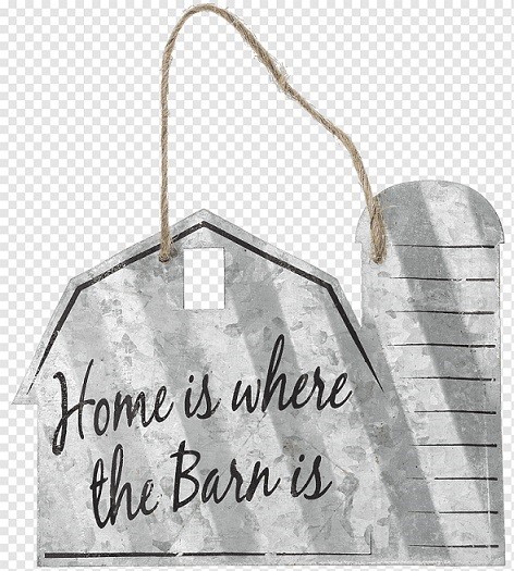 Placa decorativa - Home is where the barn is