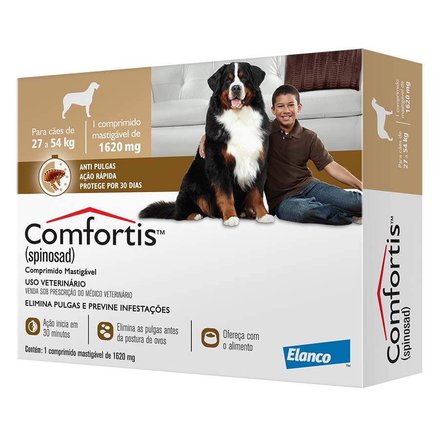Antipulgas Comfortis Elanco 1620 mg - Cães de 27 kg a 54 kg