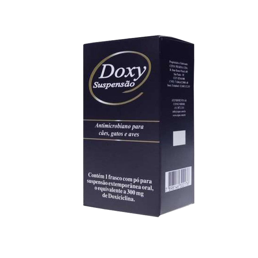 Doxy Suspensão Cepav 300 mg Antibiótico para Cães e Gatos