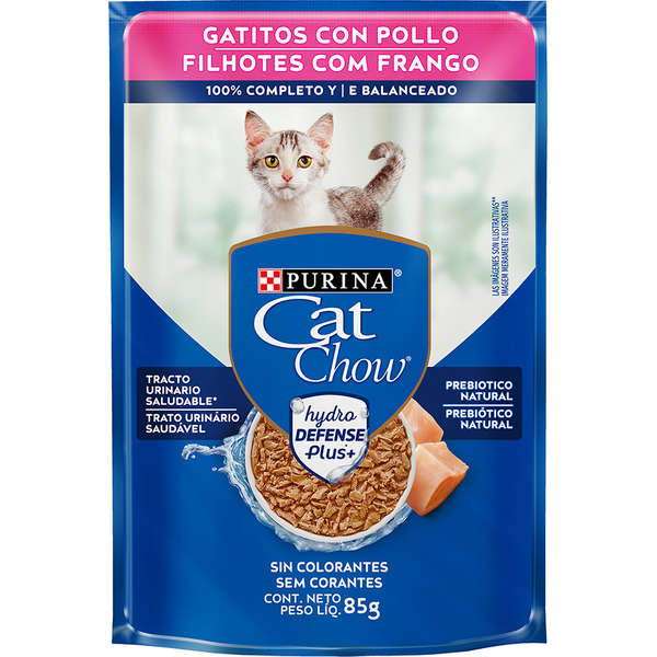 Ração Úmida Nestlé Purina Cat Chow para Gatos Filhotes sabor Frango 85 g