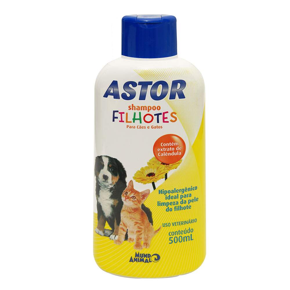 Shampoo Mundo Animal Cães e Gatos Astor Filhotes